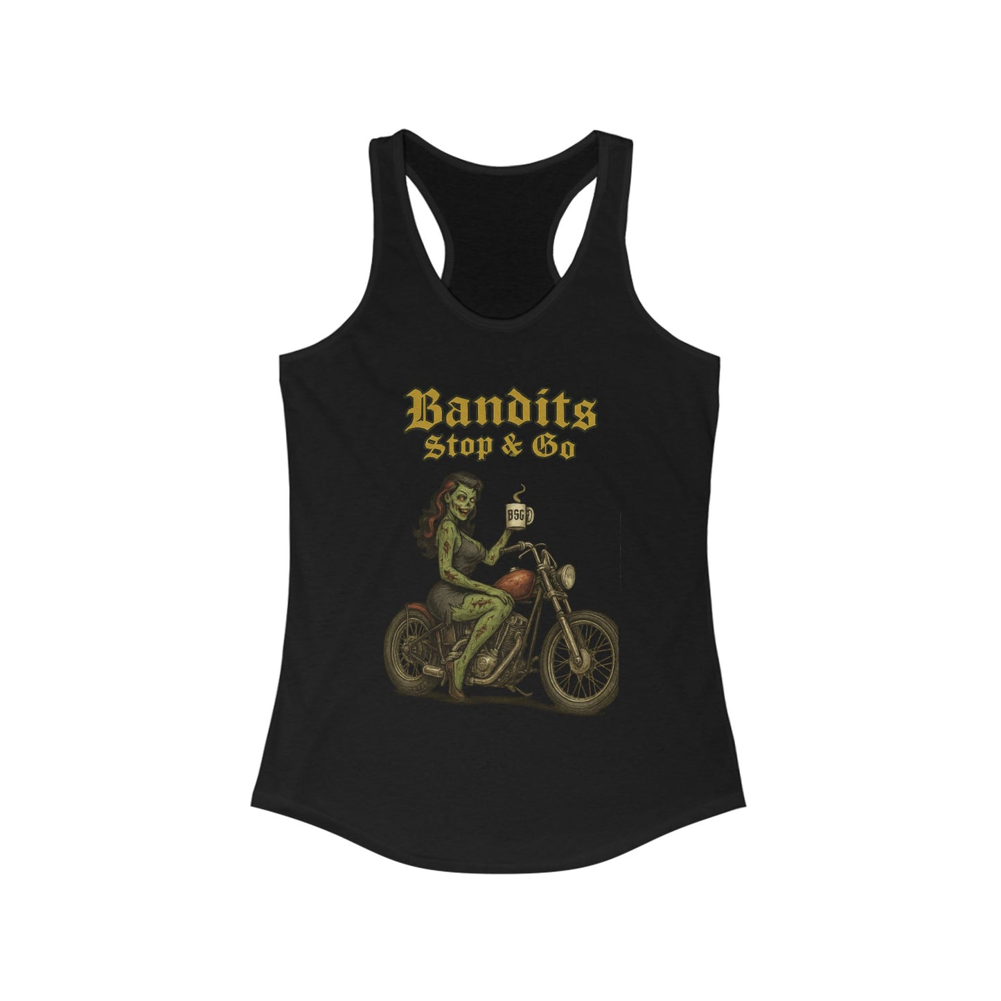 Pin-up zombie Women's Ideal Racerback Tank