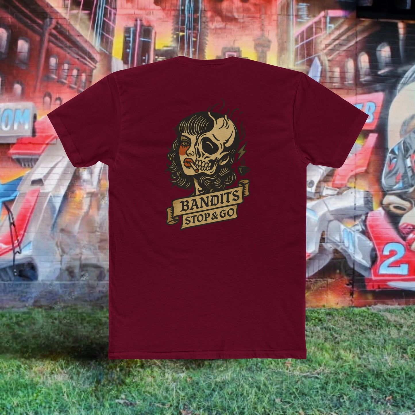 Coffee Addict Tee — "Coffee, Addictive, in Live and Afterlife" Cotton Crew